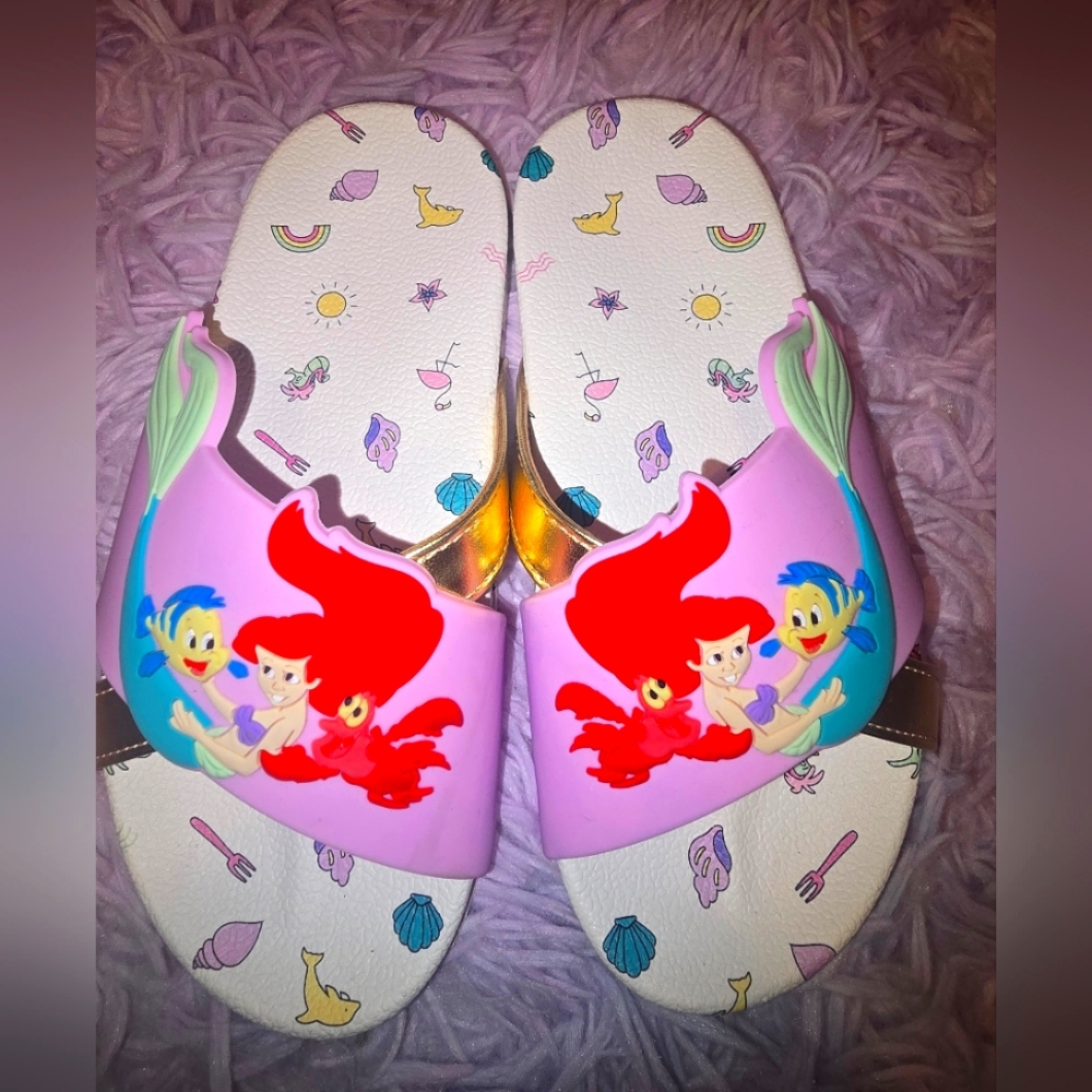 Disney Little Mermaid Slide Sandals size 11/12